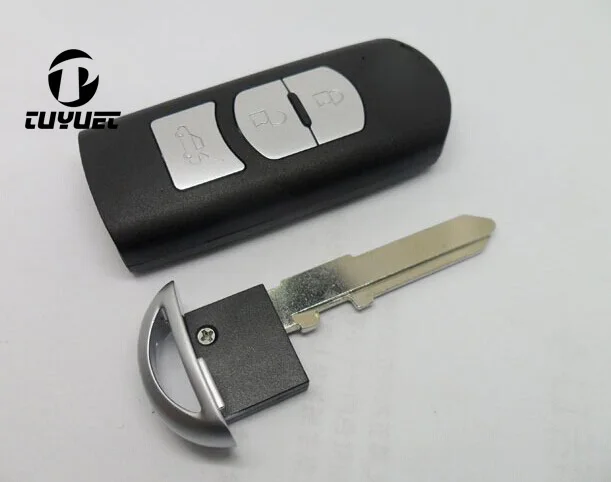 3 Buttons Mazda smart remote key shell  (4)-1