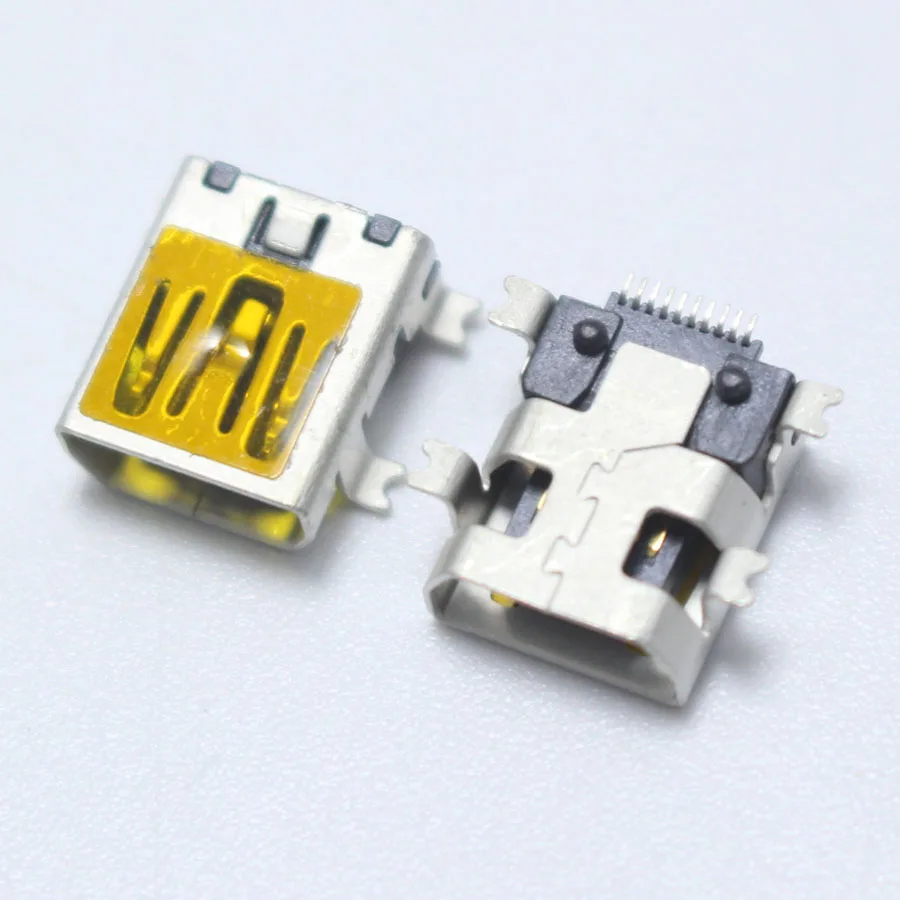 4 шт. SMD USB гнездовой разъем 10PIN AF печатная плата монтажный черный плоский край DIY