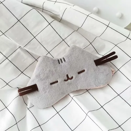 Millffy/милые уютные домашние теплые плюшевые тапочки с изображением кота и уличного кота для путешествий, самолета, маски для сна