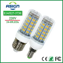 E27 E14 Led Bulbs Corn Lights SMD5730 220V 24 36 48 56 69leds LED Corn Bulb Lamp Christmas Lampada LED Spotlight Indoor Lighting