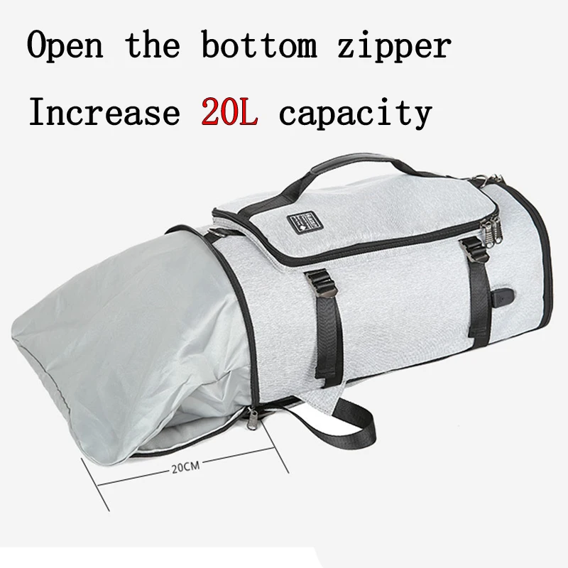 Outdoor Sport Gym Bags Travel Duffle Bag Men Women Hiking Cycling Waterproof Anti-Theft Backpack USB Charging Laptop Backpacks (3)