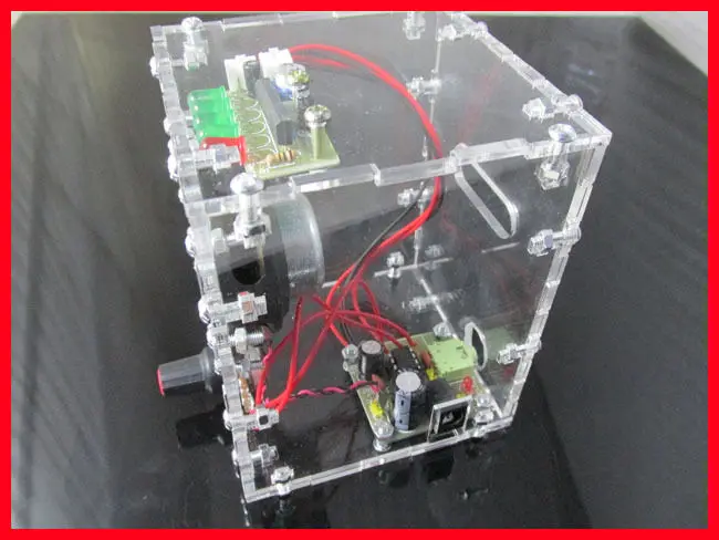 Прозрачный LM386 комплект аудиоусилителя с корпусом компьютера коробка мозга "сделай сам"