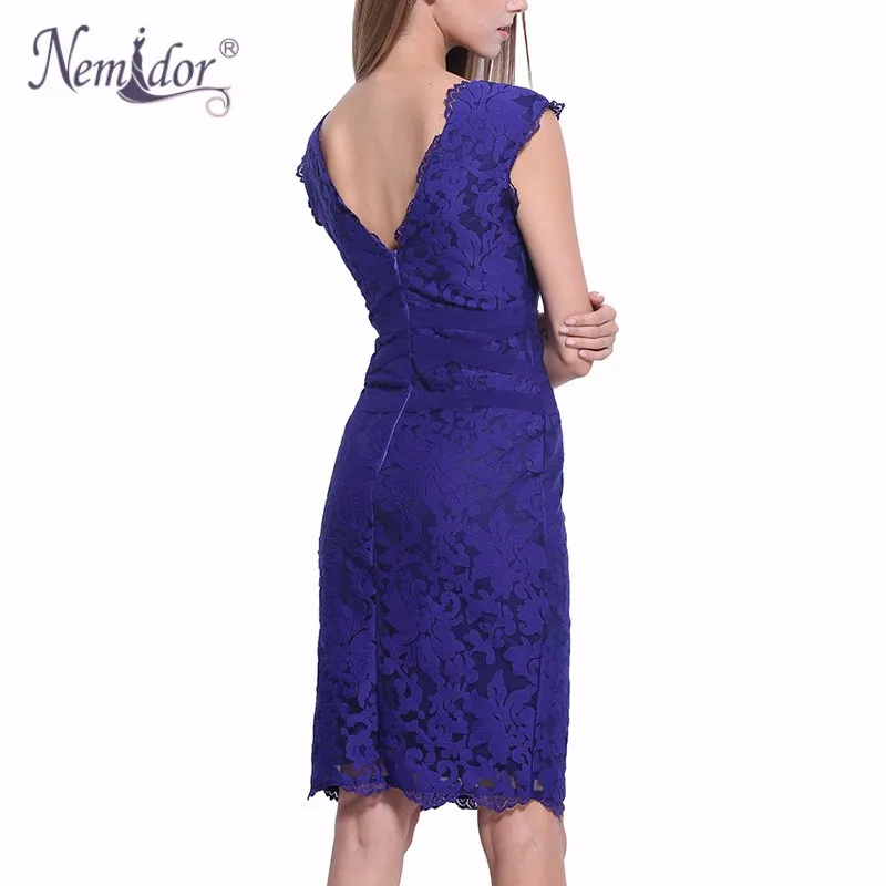 Manydress Women's Elegant Sleeveless Scalloped Party Floral Lace Cocktail Dress (4)