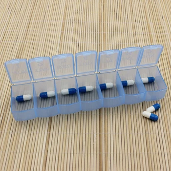

7 Grids Medicine Box Pill Storage Case Portable 7 Days Weekly Pill Storage Box Pill Case Medicine Dispenser Pills Storage