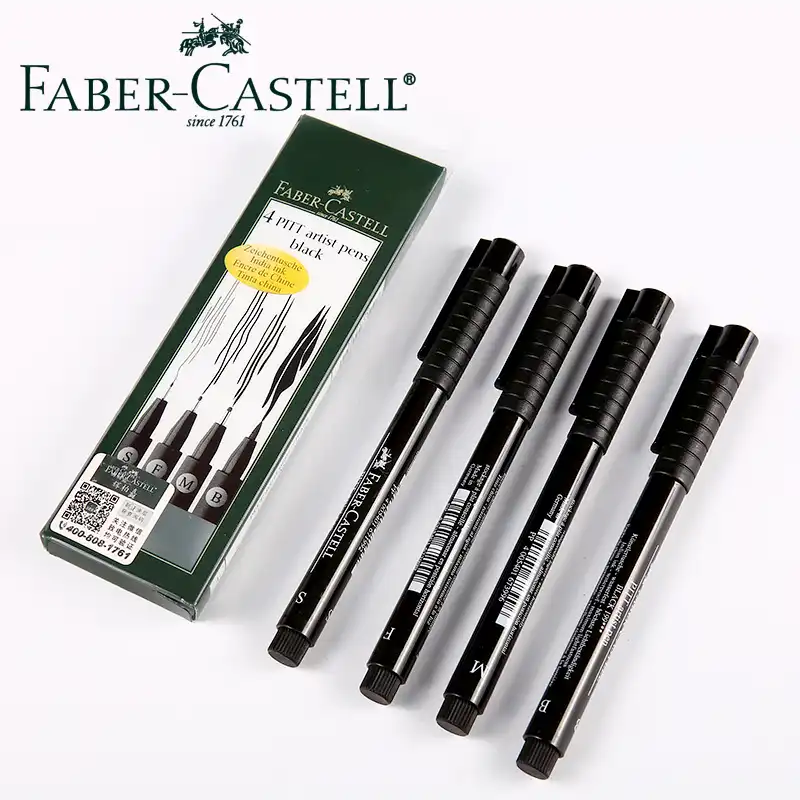 Faber Castell Fineliner Pigment Liner Waterproof Black Ink