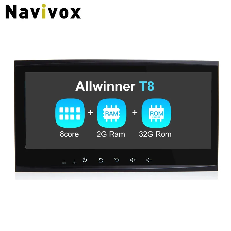 Navivox 8 8 2 din CarGPS Navigation Stereo Audio Player Android 7 1 1 Quad Core