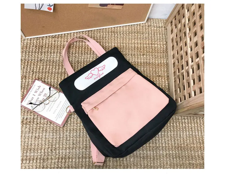 Menghuo New Leisure Canvas Backpack Women School Bookbag Female Large Space Casual Panelled Travel Bag Backpack Laptop Mochilas_34-1_06