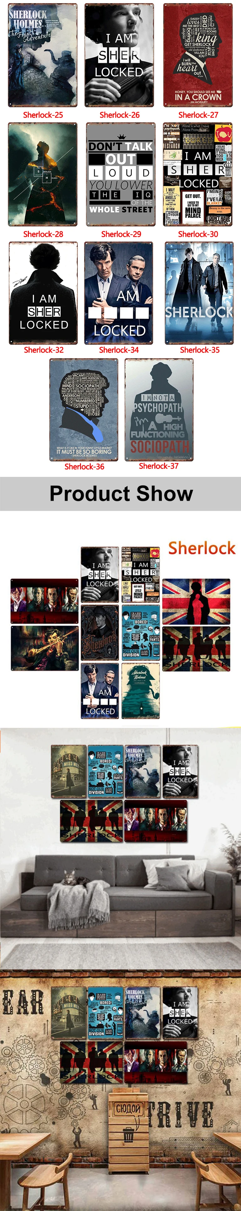 Sherlock Metal Tin Signs 2