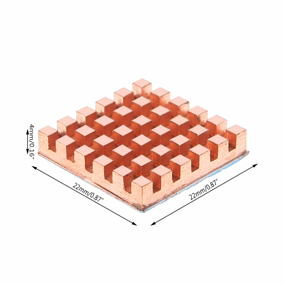 Кулер из чистой меди радиатор задняя Память ОЗУ DDR охлаждение для VGA MOS GPU IC чип кулер радиатор 22x22x4 мм C26