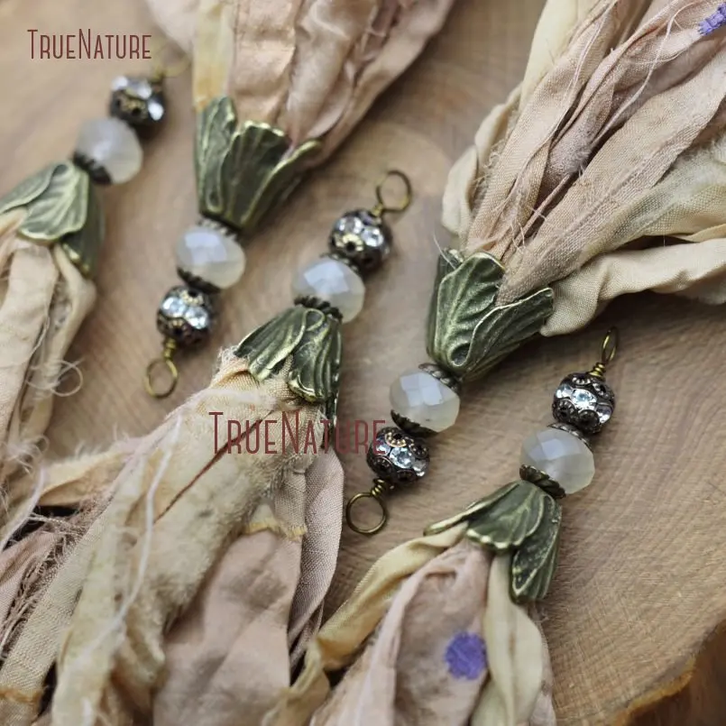 20171206-PM8974- Electroplating Bronze Color Papaya Whip Sari Silk Tassel Pendant_2