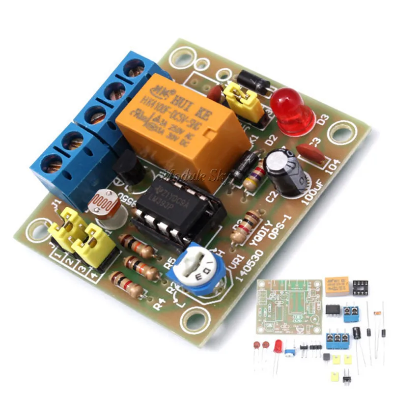 

LM393 DIY Light Operated Switch Kit DIY Kit With 5V Relay LM393 Electronic Funny