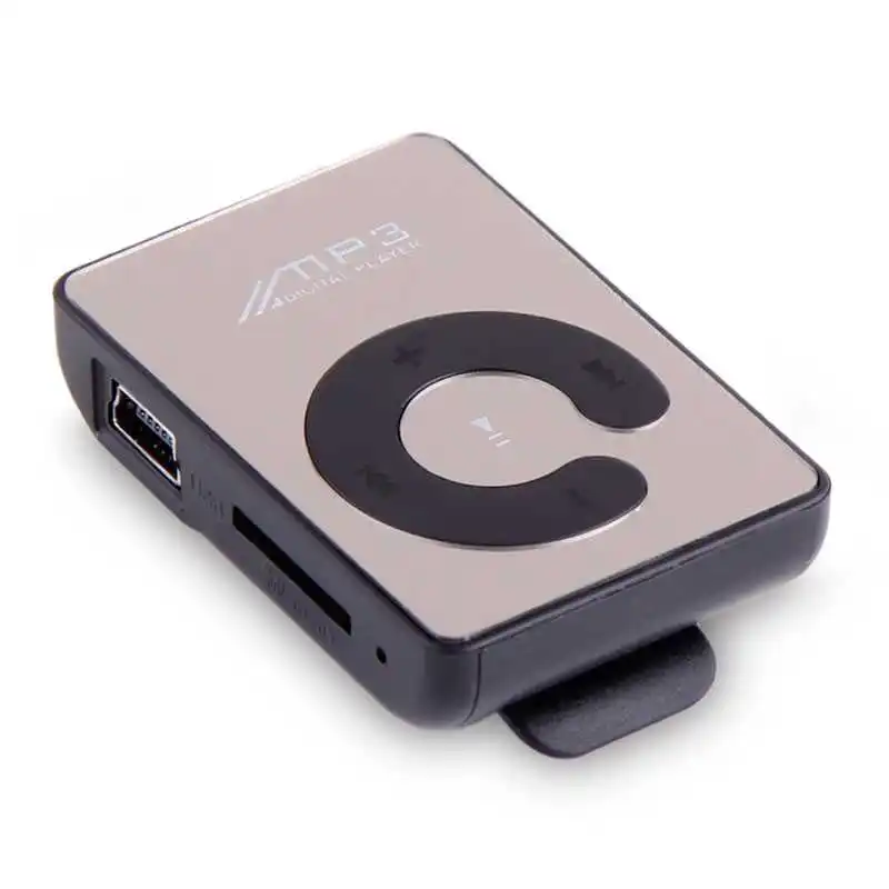 OcioDual мини MP3 плеер с клипсой черный цветомер Usb Зеркало Micro SD до 32 Гб ридер