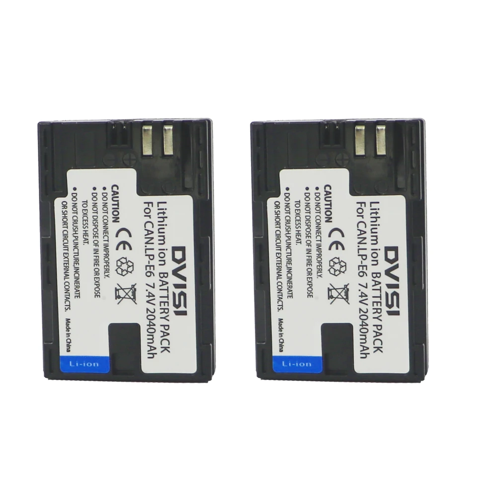 1pc LP-E6 LP E6 LP-E6N really 2040mAh Camera Battery Built for Panasonic Cell for Canon EOS 6D 7D 5DS 5DSR 5D Mark II IV 5D 60D