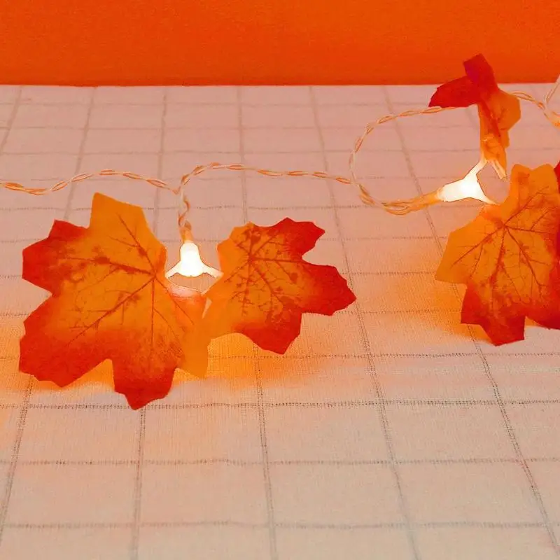 20LED гирлянда кленовые листья сказочная гирлянда на батарейках hellowen сад дом Рождественская елка украшение освещение