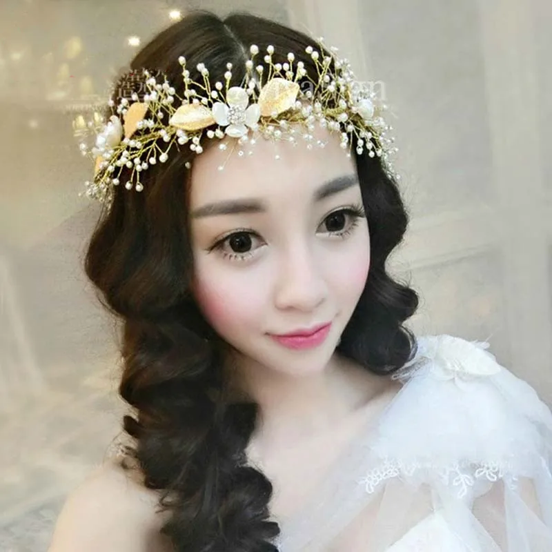 bridal-handmade-pearl-Hair-ornaments-gold-floral-leaves-lady-girls-wedding-party-accessories-women-headress-RE621 (1)