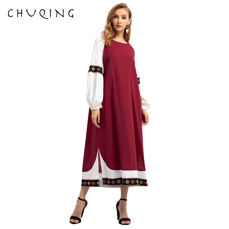 

CHUQING Middle East Wind 2019 Spring and Autumn New Temperament Women's Dress
