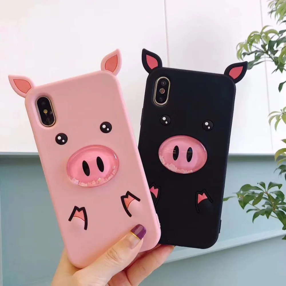 Quicksand Little Pig для iPhone 6 6s 6plus plus 7 8 чехол X xs xr xsmax задняя крышка |