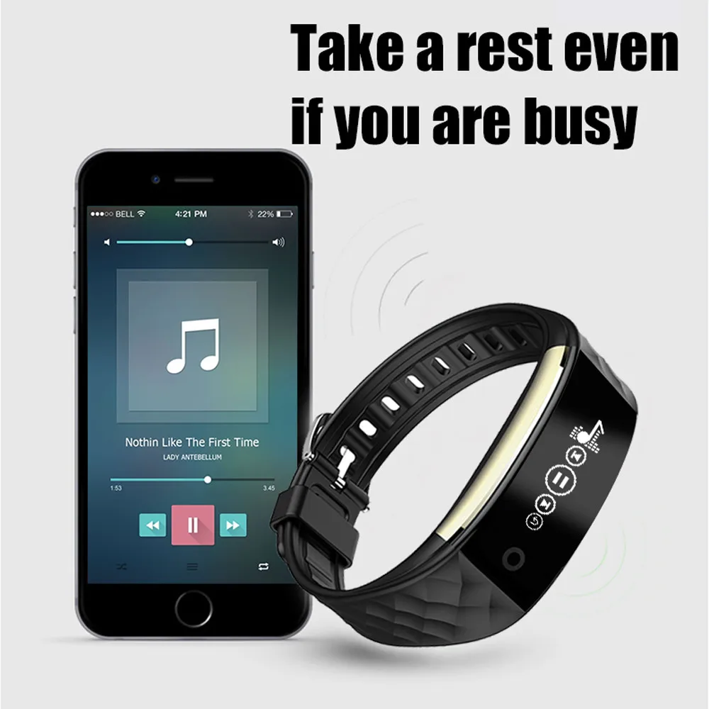 2019 IP67 Waterproof index Bluetooth 4.0 LED Waterproof Smart Wrist Watch Bracelet Sport Wat with Multiple APP languages