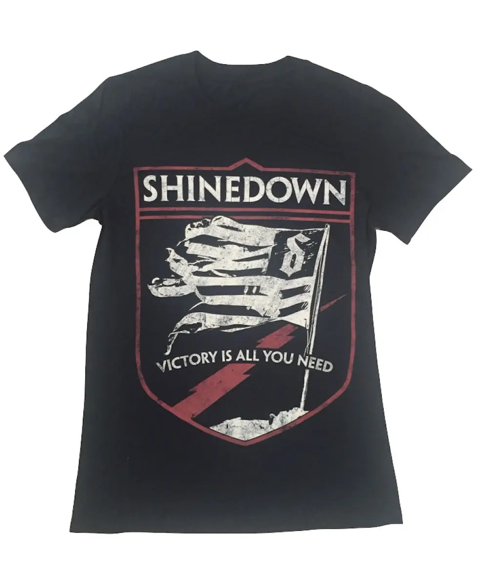 Мужская футболка Shinedown с принтом угрозная выживанию официальная коротким
