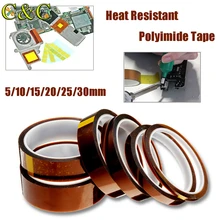 5-30mm Polyimide Tape Heat Resistant High Temperature Adhesive Insulation Kapton Film Heat Resistant Tape for 3D Printer