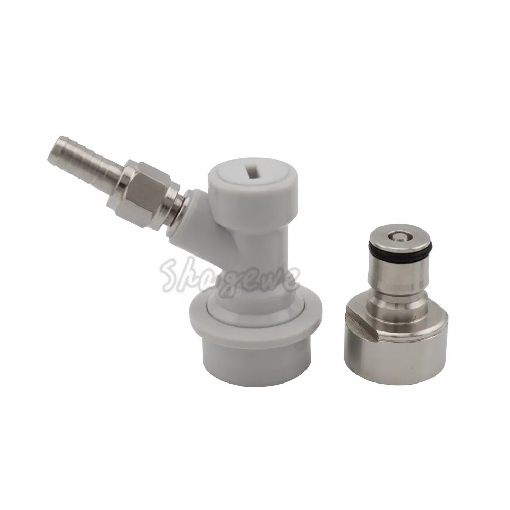 Homebrew Beer Keg Coupler Adapter Ball Lock Disconnect Conversion Kit G58 Thread Ball Lock Post and Swivel Nut (3)
