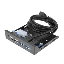 Продвижение ПК Драйвер дискет спереди Панель 2 USB 3.0 Порты и разъёмы 5 Гбит/с + 2 USB 2.0 Порты и разъёмы 480 Мбит/с extender для ПК настольный компьютер