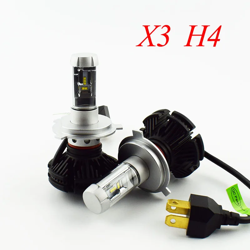 1pair 12V 50W Auto Fog Light Car H4 LED Headlamp Bulb Spotlight 6000k