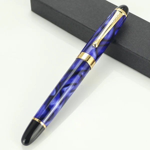 Jinhao X450 авторучка 18KGP 0 7 мм перо с широким основанием Исполнительный синий