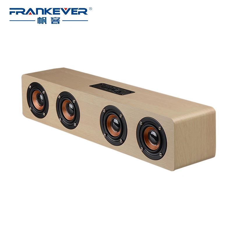FrankEver Four Horns Wooden Wireless Bluetooth Speaker Stereo Subwoofer Portable Super Bass with MIC Support TF AUX FM | Электроника