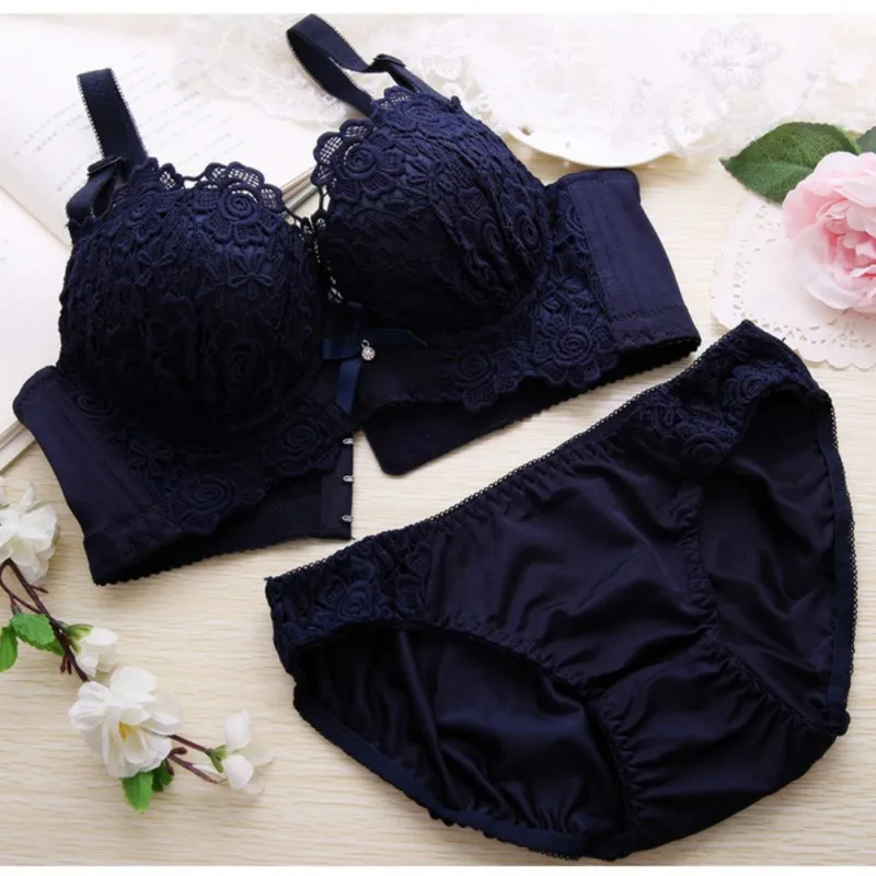 Women Panties And Bra Set Embroidery Bralet Set Women Push Up Bra Set