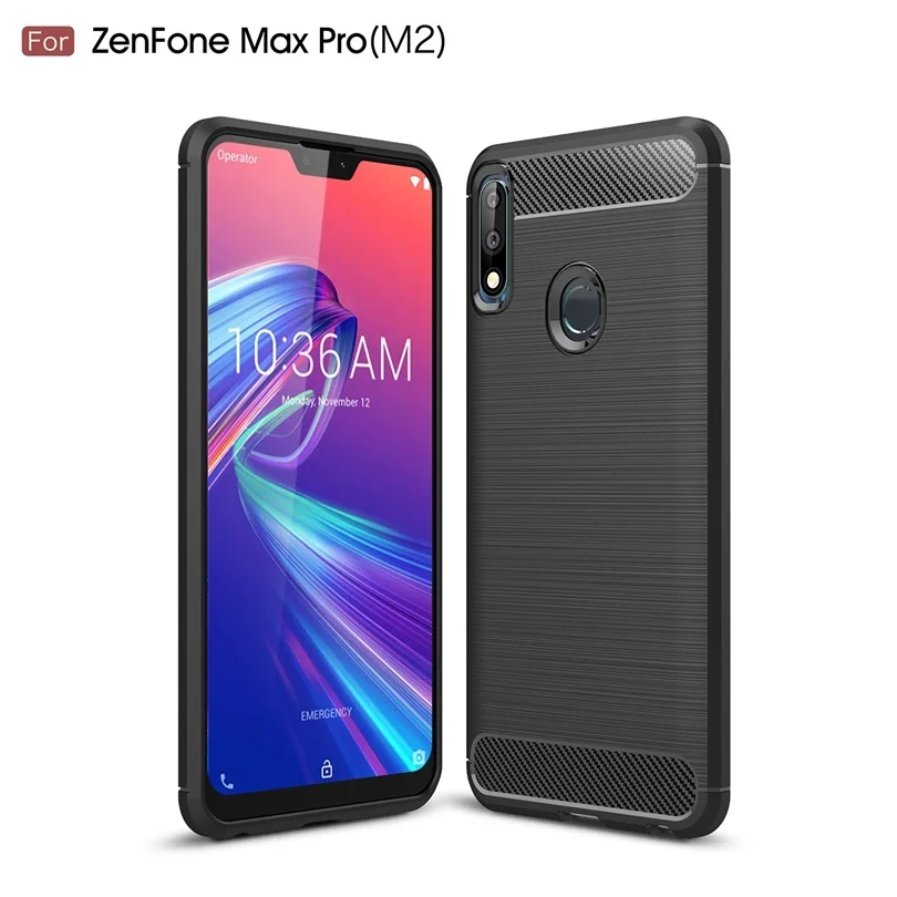 For ASUS Zenfone MAX Pro ( M2 ) ZB631KL Case Slim Rugged Hybrid Armor Shockproof Soft Rubber Silicone Phone Cases Cover |