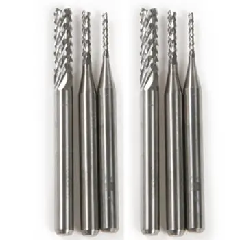 

6pc CNC PCB Router Bit Drill Corn Milling Cutter 1.0mm 1.5mm 3.175mm Shank 1/8''