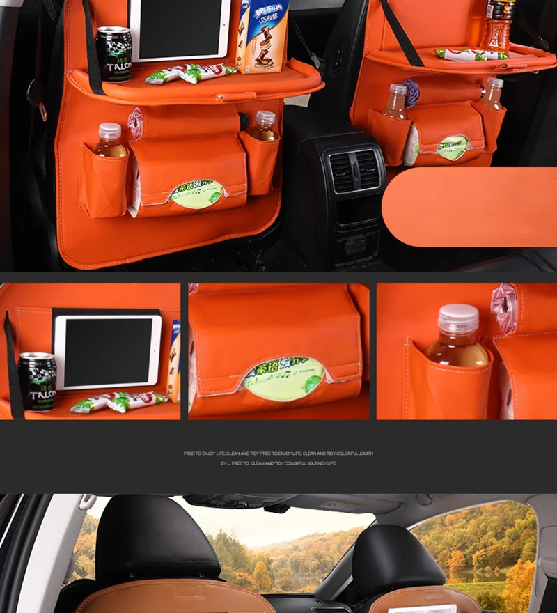 2018 новый автомобиль Ceat сумка для хранения подвесной универсальный авто мульти-карман PU Органайзер Сумка кожаная накладка автомобиля Ceat