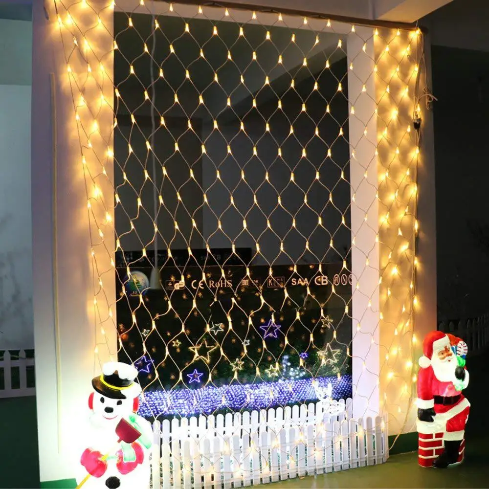 Рождественская Свадебная вечеринка праздничный Декор 3X2 м 200 светодиодный AC110V Открытый водонепроницаемый светодиодный сетчатый свет D25
