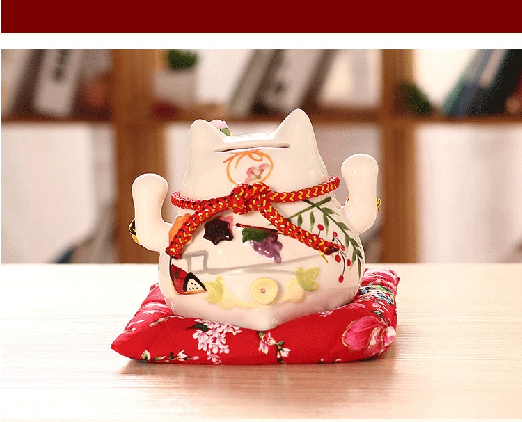 casa maneki neko porcelana ornamentos presentes do