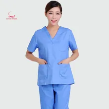 Все-хлопок ручная стирка костюм для мужчин и женщин хирургические костюмы разделены темно-зеленый операционный костюм