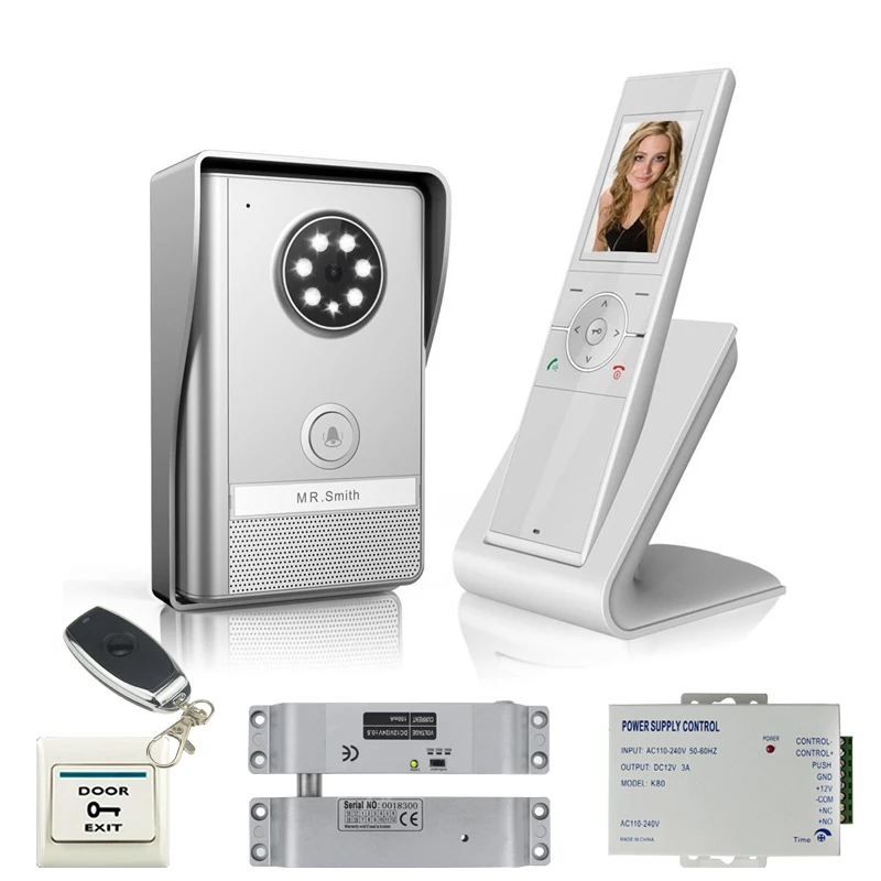 

JERUAN Video Doorbell Intercom Wireless Video Door Phone with memory image function + Outdoor Night Vision IP55 waterproof