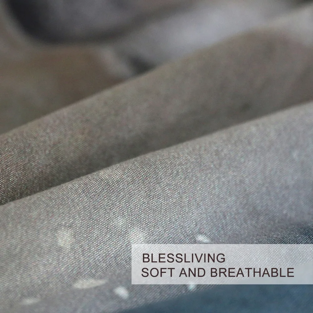  BlessLiving Wolves Couple Bedding Set 3D Print White Wolf Duvet Cover Tribal Animal Galaxy Bed Set 