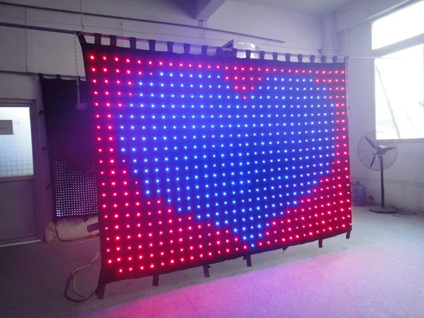 

Free shipping 2*2m P100MM led vision curtain set with controller system