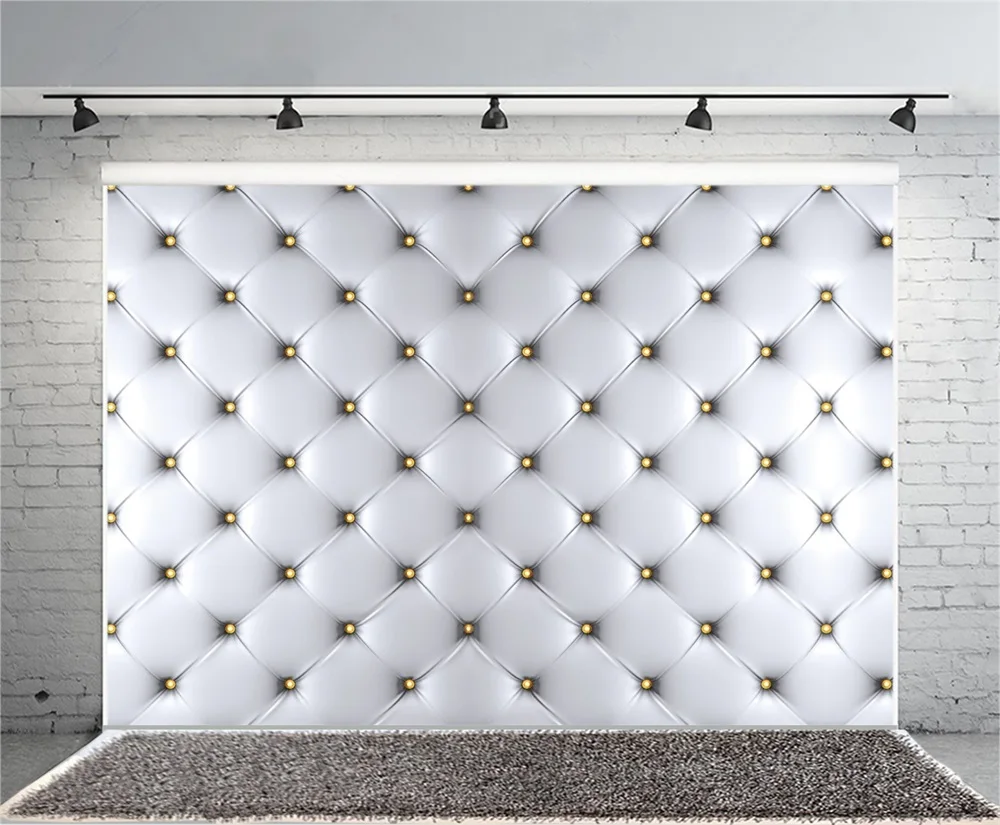 Laeacco Серебряный изголовье поверхность диван кожа алмаз вечерние Детские Фото фоны для фотографий фоны фотостудия