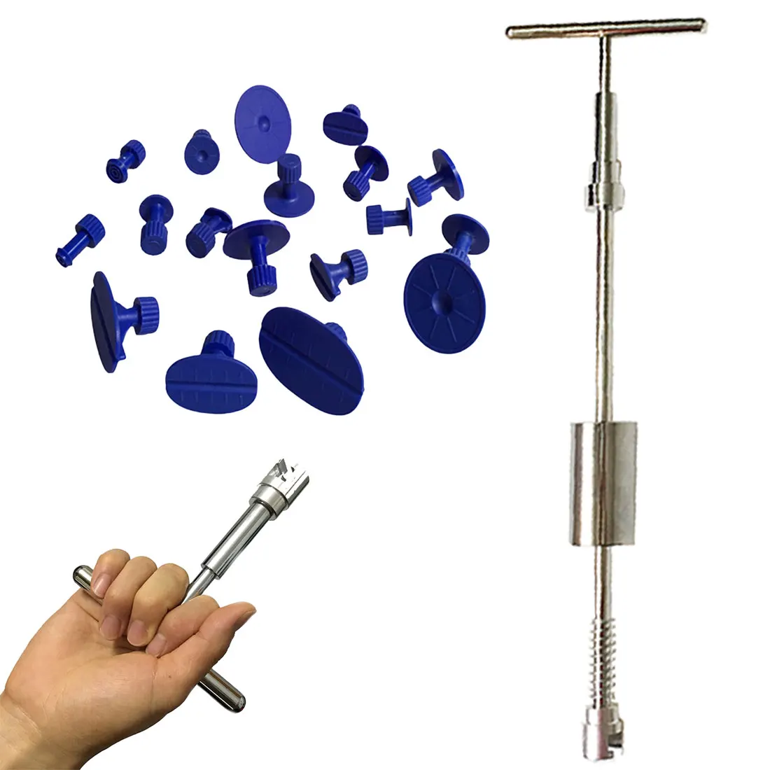 

Car Repair Tool Paintless Dent Repair Dent Removal Slide Hammer Reverse Hammer Glue Tabs for Hail Damage Dent Puller Kit