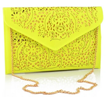 

2016 vintage women's handbag cutout envelope bag bolsa de ombro day clutch bag bolsa feminina shoulder valentine bag sac femme