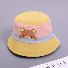 Детский головной убор, шляпа с плоскими полями для мальчиков и девочек с мультяшными животными, Детская уличная шляпа рыбака, кепка, новая осенняя солнцезащитная Кепка, Chapeu