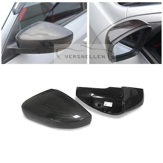 

Carbon Mirror Caps With Light Assist OEM Fitment Side Mirror Cover for Volkswagen POLO 2014 2015 2016 2017 1:1 Replacement