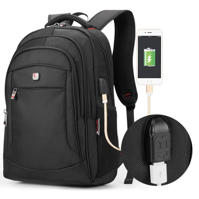 BaLang, 15,6 дюймов, мужские рюкзаки для ноутбука, для подростка, большая вместительность, модный мужской рюкзак Mochila для отдыха и путешествий, сумка для ноутбука - Цвет: Черный