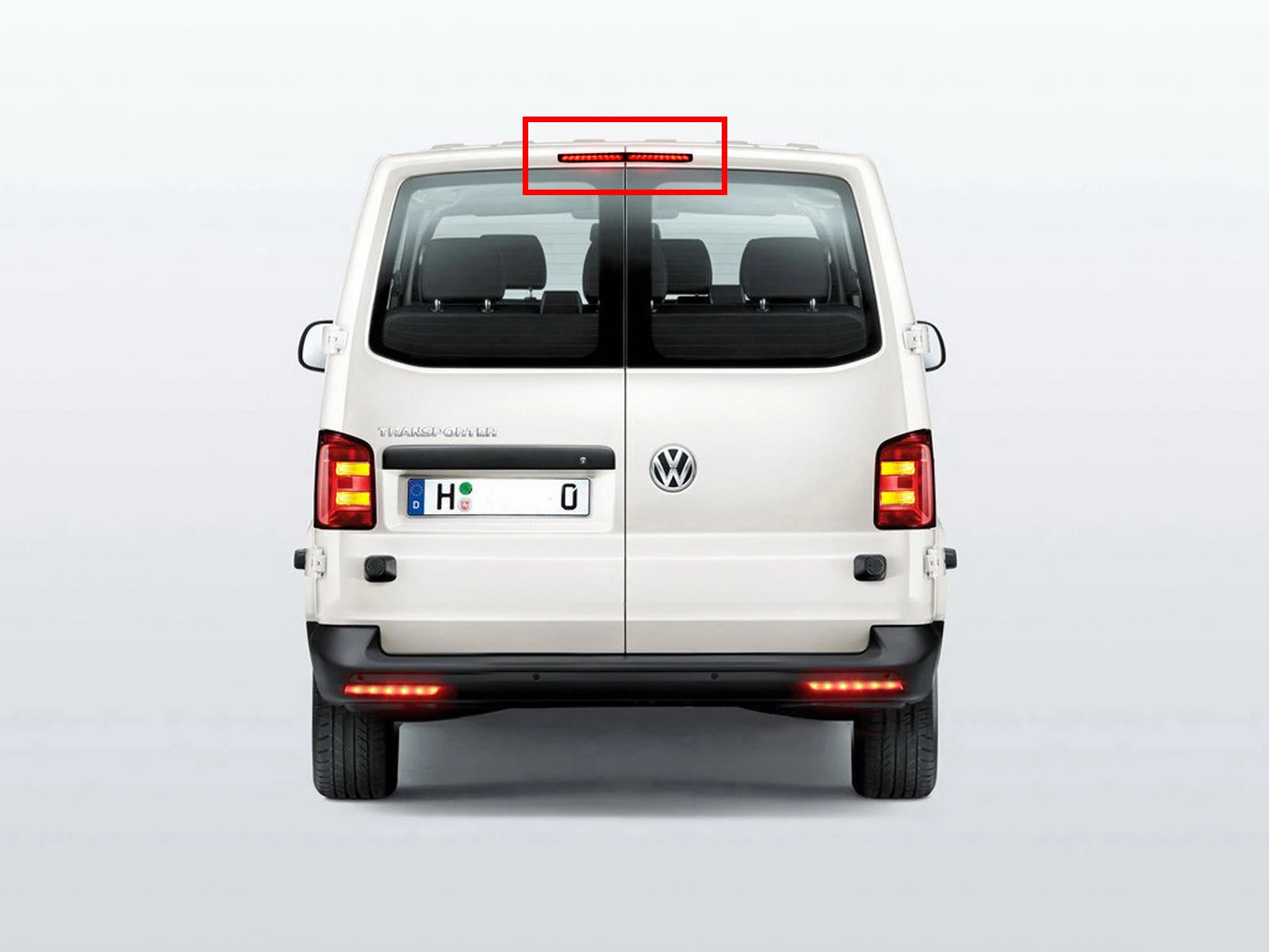 Cheap For VW T5 Transporter Barn D!   oor Red LED High Level Brake Stop Light Black Lens L+R 29