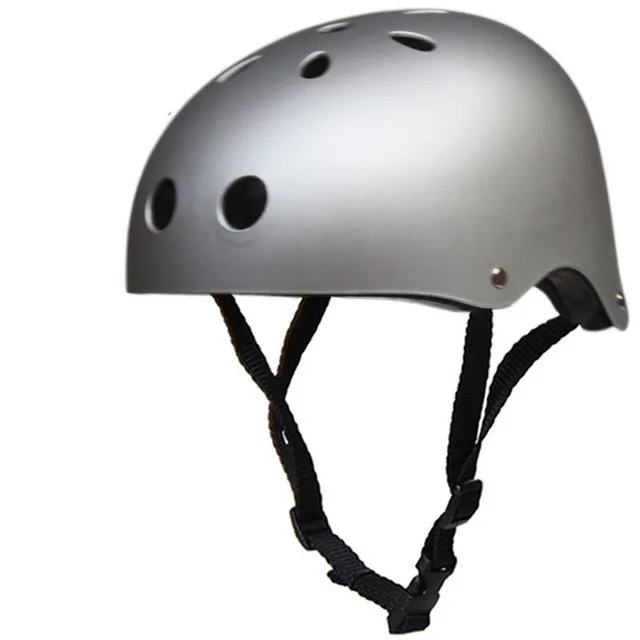 Helmet Round Mountain Skate Bike Scooter Stunt Skateboard Bicycle Cycling Crash Strong Road MTB Safety Helmet 3 Size Color : Black, Size : S 