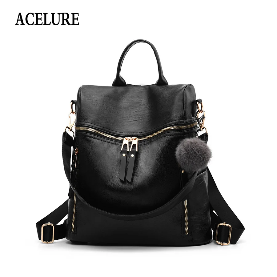 

ACELURE women backpack mochilas mujer 2018 NEW high quality PU leather backpack Travel bags for women fashion mochila feminina