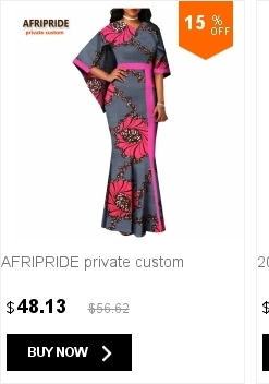 Весеннее Африканское платье для женщин AFRIPRIDE без рукавов длиной до пола женское вечернее платье с бантами на плече A1825004