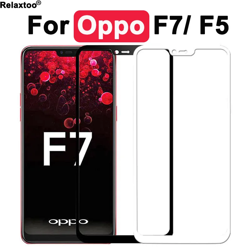 Стекло для oppo f5 f7 закаленное стекло полное покрытие f 5 7 9h защита экрана Защитная